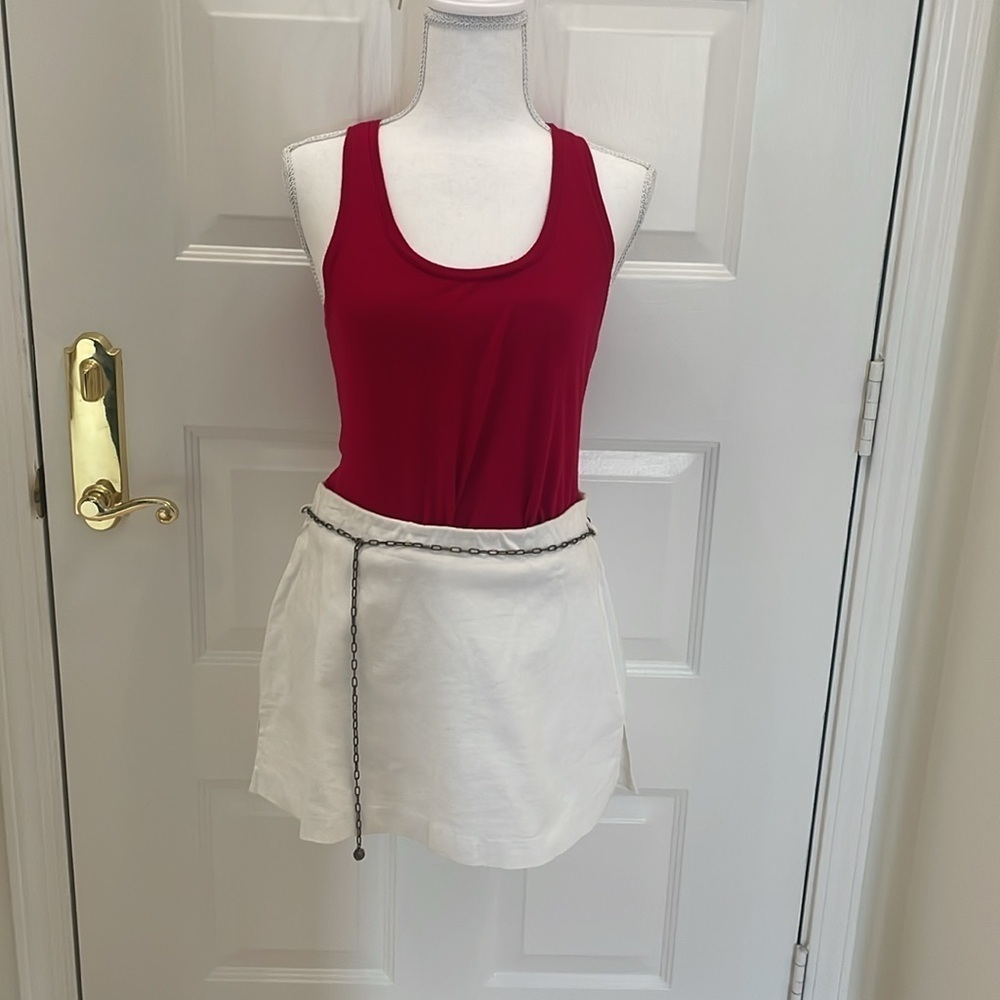 ILU Brand Skort w/Novelty Chain Belt. Pull On Style. Size 9 Y2K